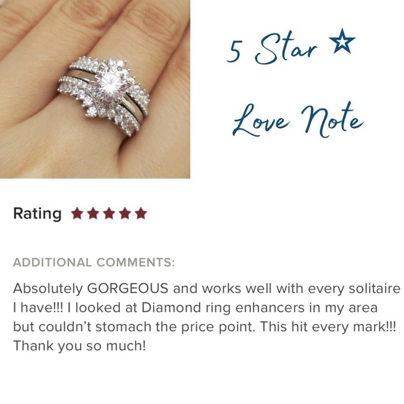 NEW 925 Gold Moissanite Engagement Ring Wedding Band Set - Picture 10 of 11